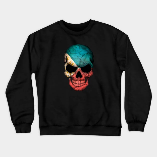 Filipino Flag Skull Crewneck Sweatshirt by jeffbartels